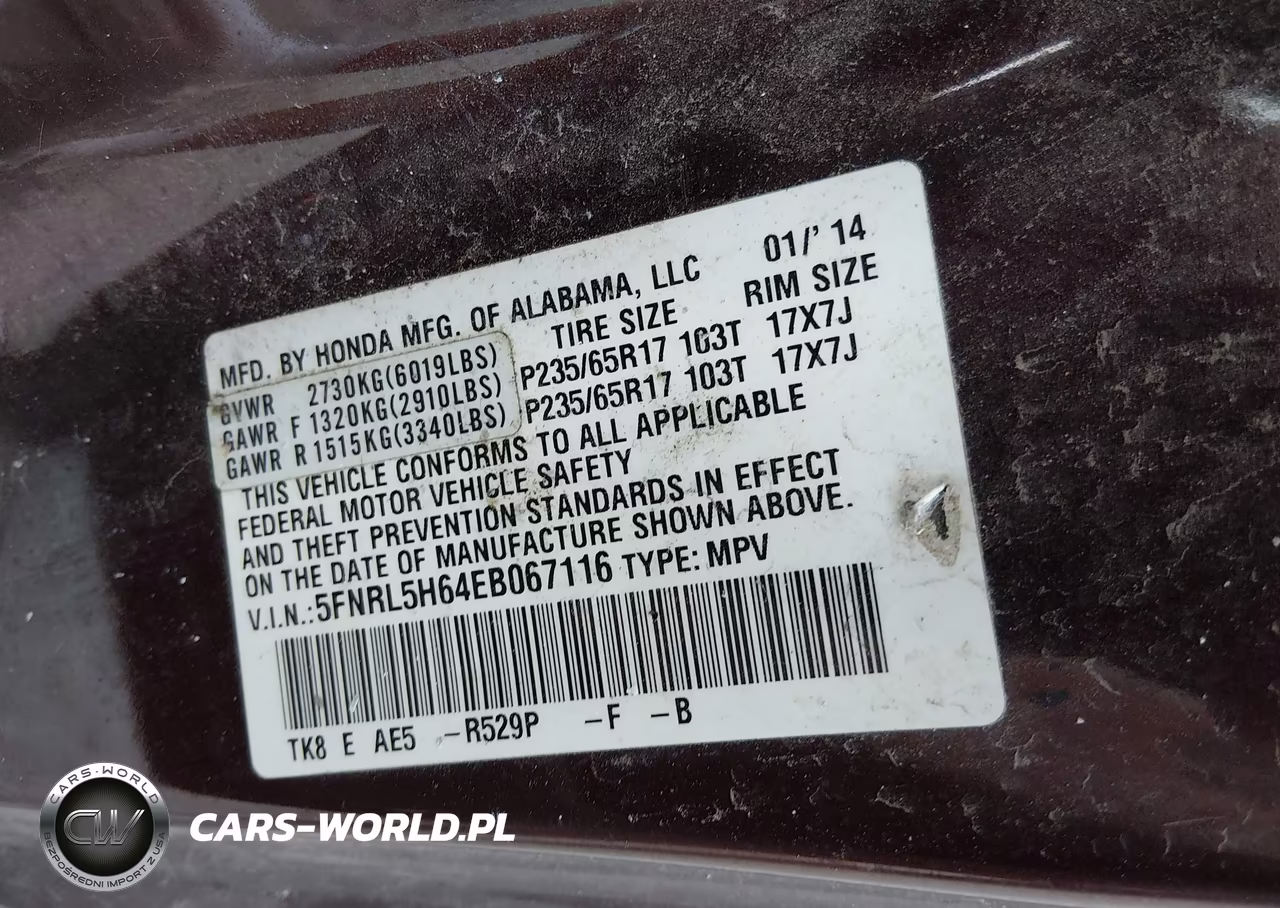 2014 Honda Odyssey Ex-L VIN:5FNRL5H64EB067116 - 9