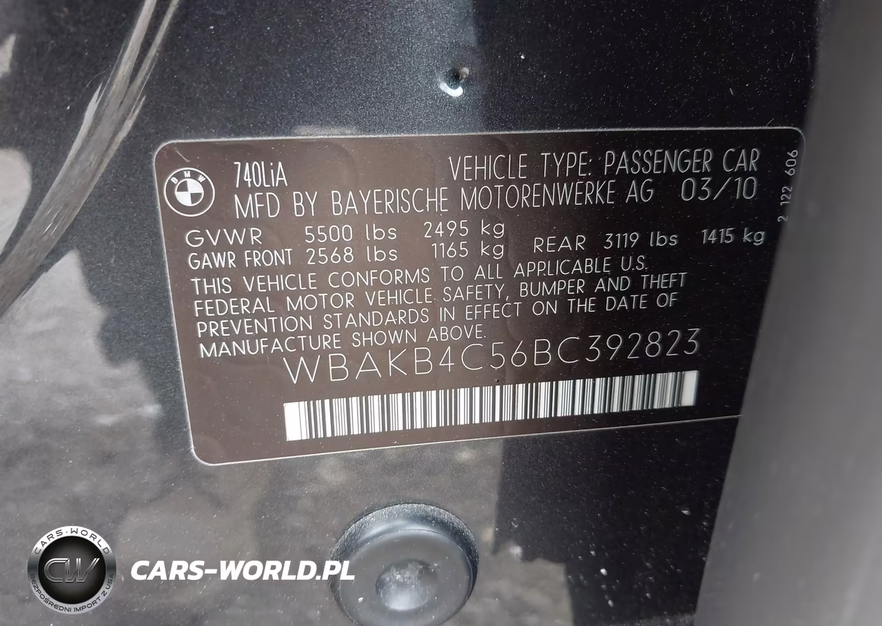 2011 BMW 740Li VIN:WBAKB4C56BC392823 - 9