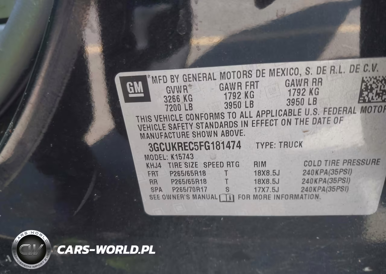 2015 Chevrolet Silverado 1500 Lt VIN:3GCUKREC5FG181474 - 9