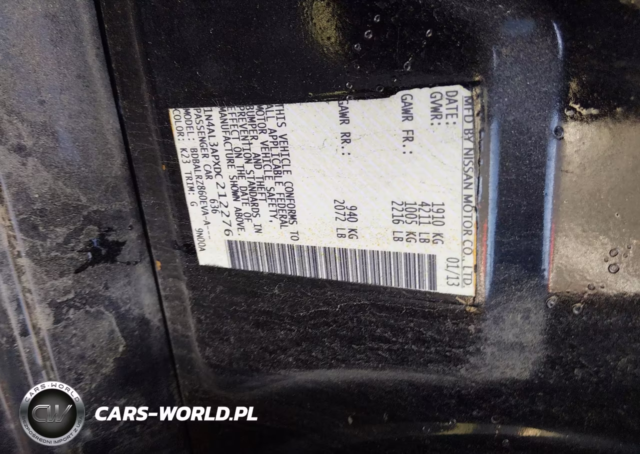 2013 Nissan Altima 2.5 S VIN:1N4AL3APXDC212276 - 9