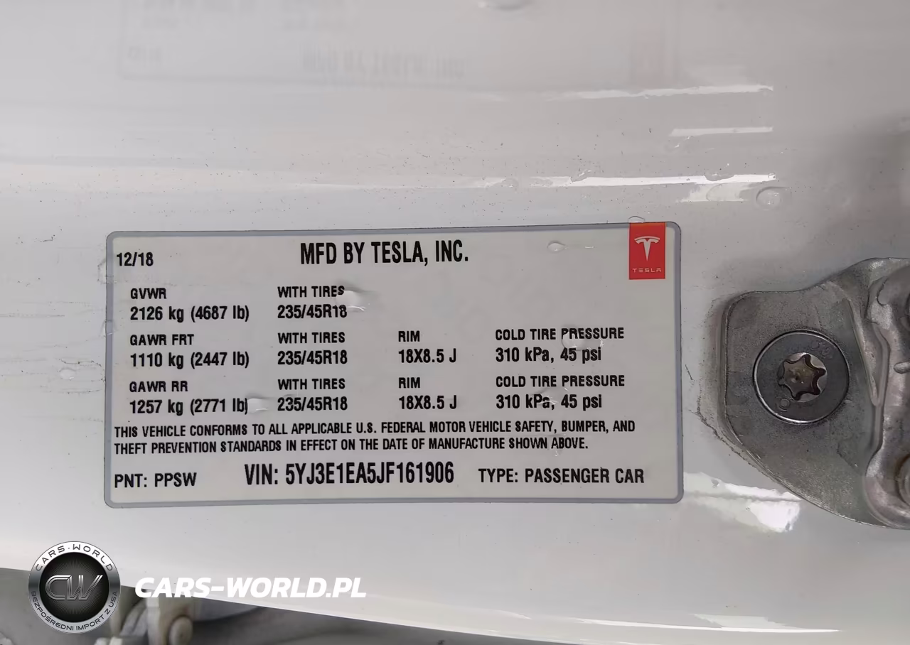 2018 Tesla Model 3 Long Range-Mid Range VIN:5YJ3E1EA5JF161906 - 9