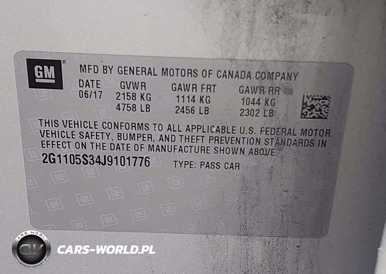 2018 Chevrolet Impala 1Lt VIN:2G1105S34J9101776 - 9