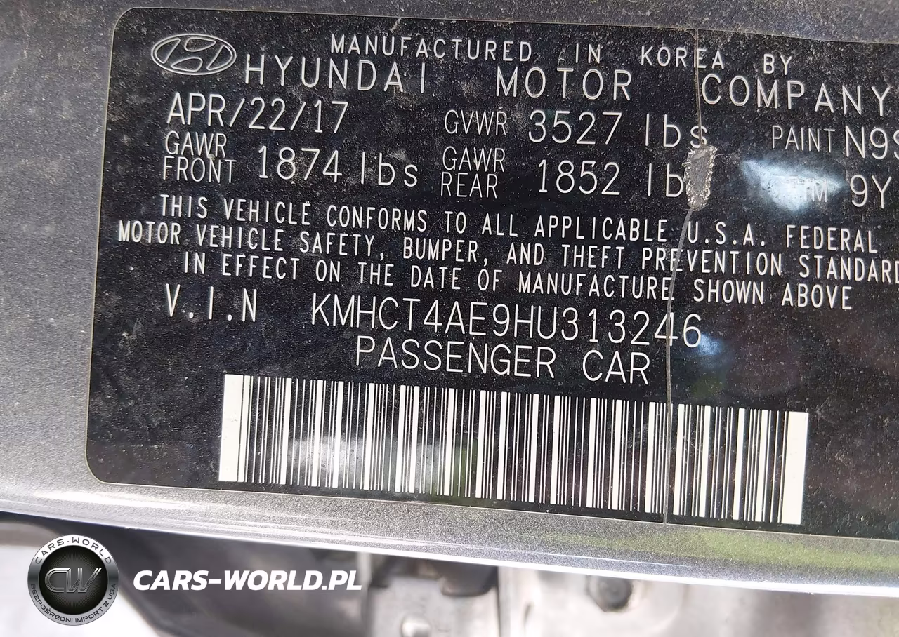 2017 Hyundai Accent Se VIN:KMHCT4AE9HU313246 - 9