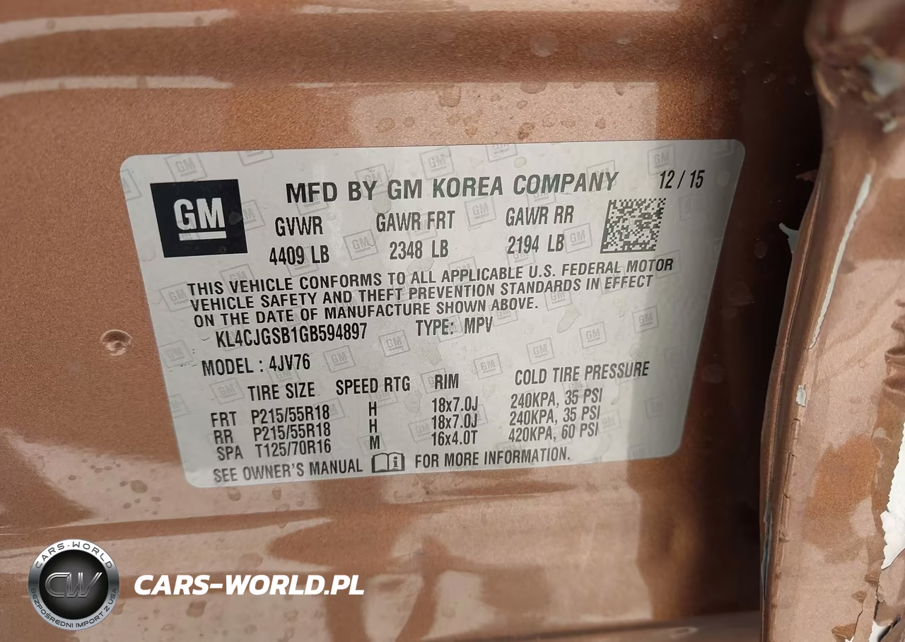 2016 Buick Encore Leather VIN:KL4CJGSB1GB594897 - 9