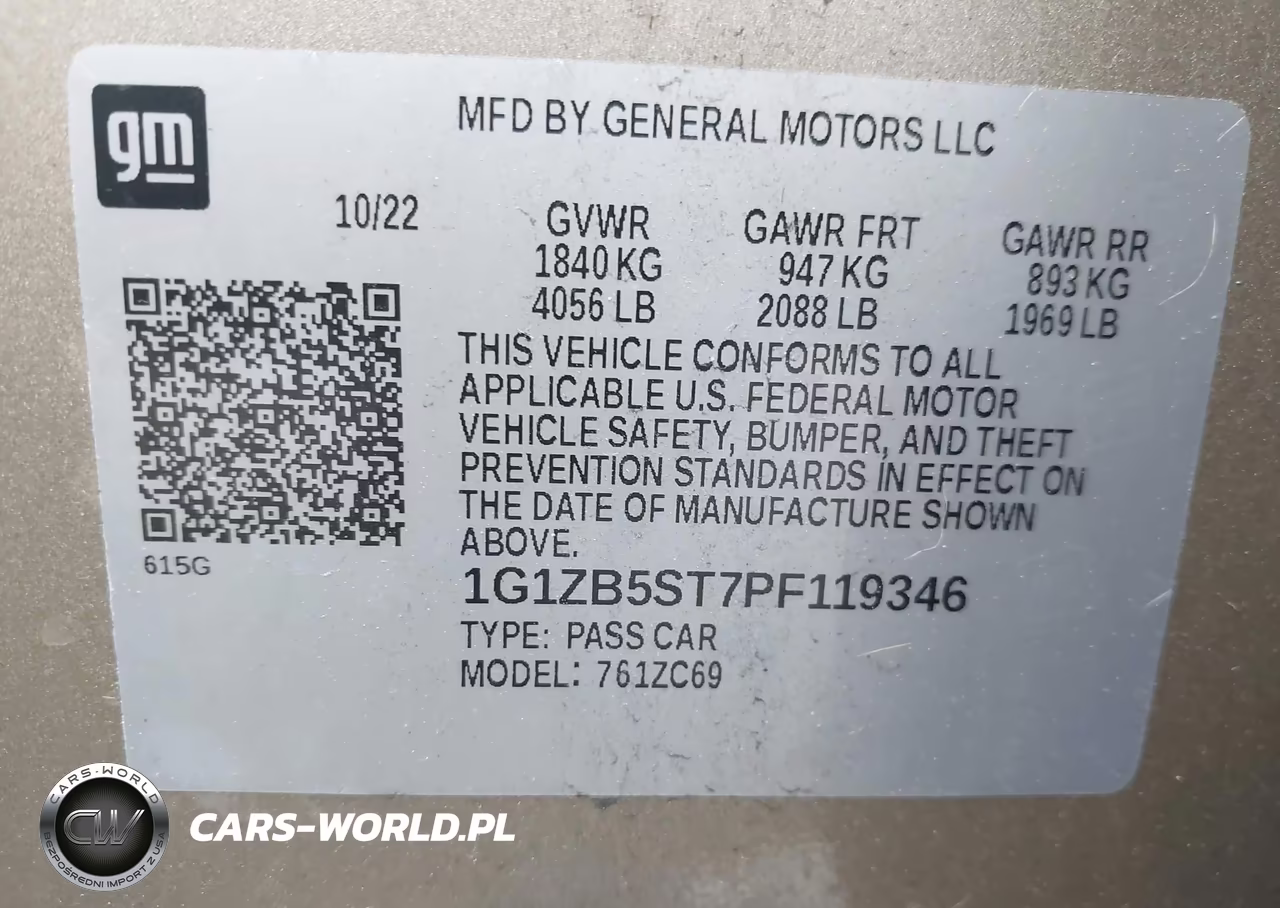2023 Chevrolet Malibu Fwd Ls VIN:1G1ZB5ST7PF119346 - 9
