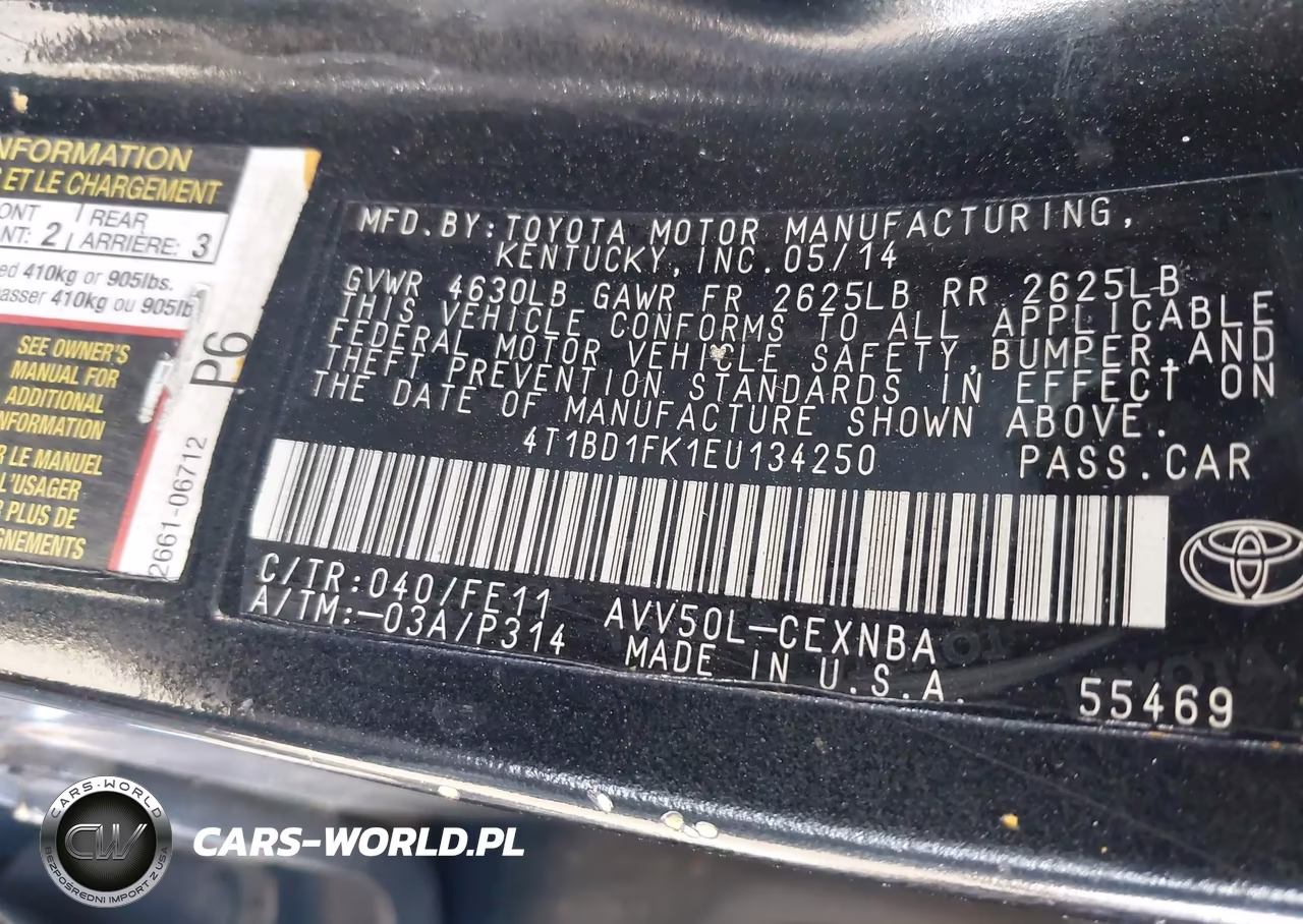2014 Toyota Camry Hybrid Le VIN:4T1BD1FK1EU134250 - 9