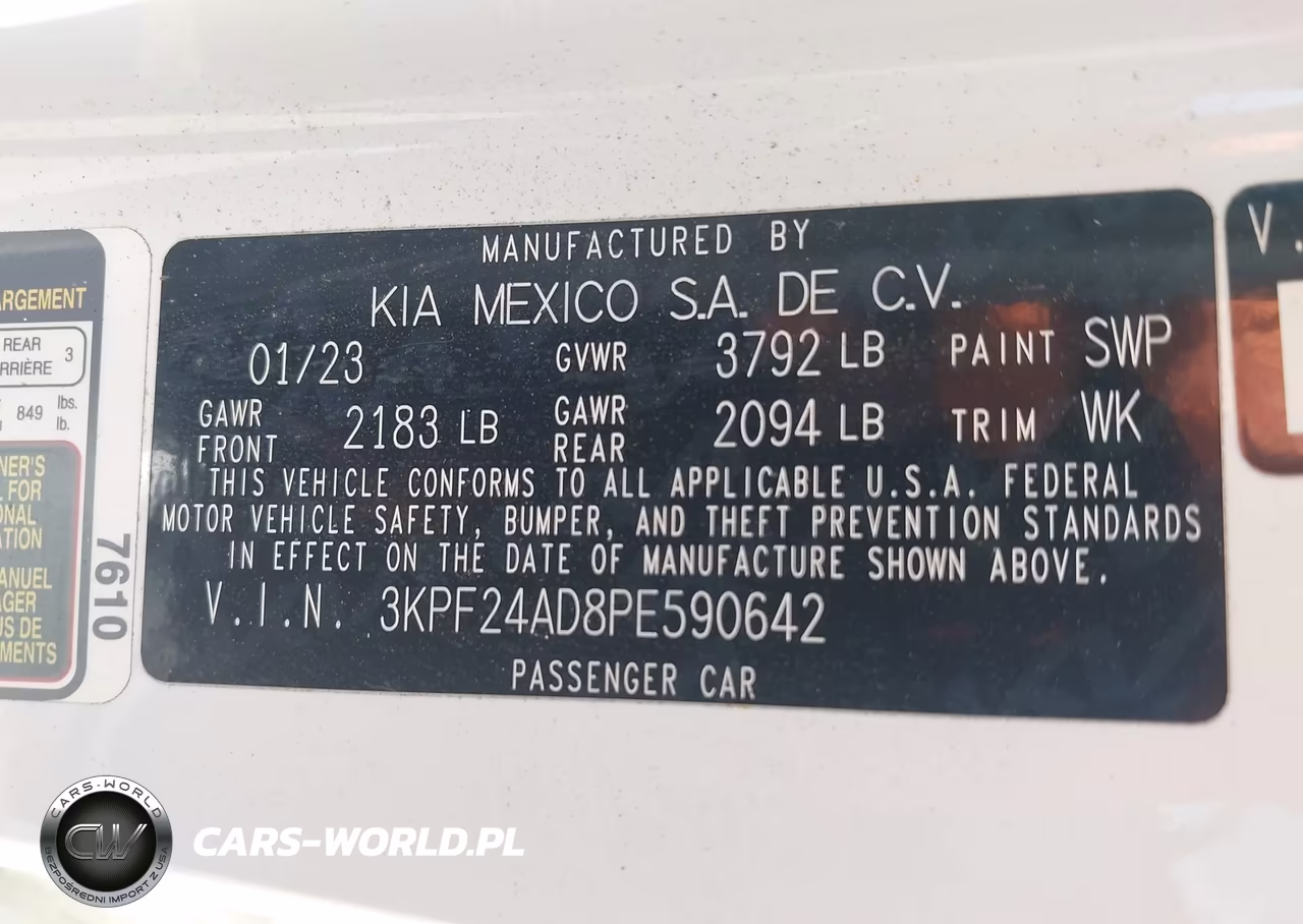 2023 Kia Forte Lxs VIN:3KPF24AD8PE590642 - 9