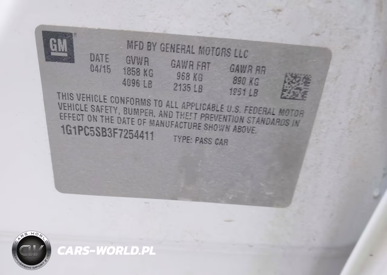 2015 Chevrolet Cruze 1Lt Auto VIN:1G1PC5SB3F7254411 - 9
