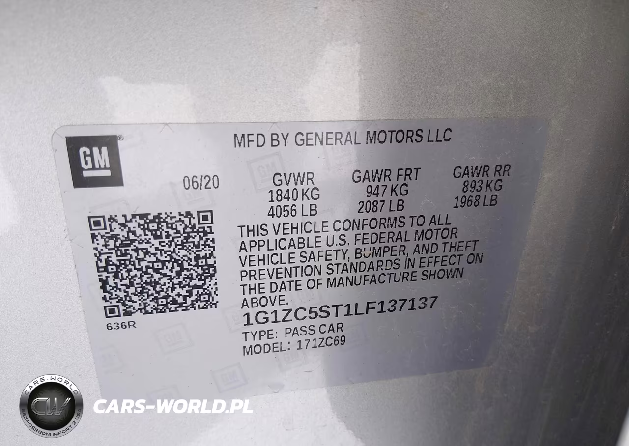 2020 Chevrolet Malibu Fwd 1Fl VIN:1G1ZC5ST1LF137137 - 9
