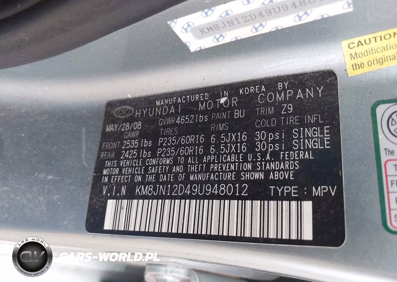 2009 Hyundai Tucson Limited V6 VIN:KM8JN12D49U948012 - 9