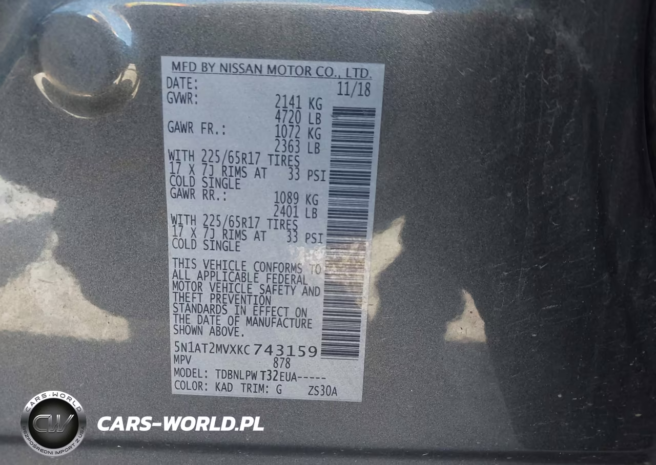 2019 Nissan Rogue S VIN:5N1AT2MVXKC743159 - 9