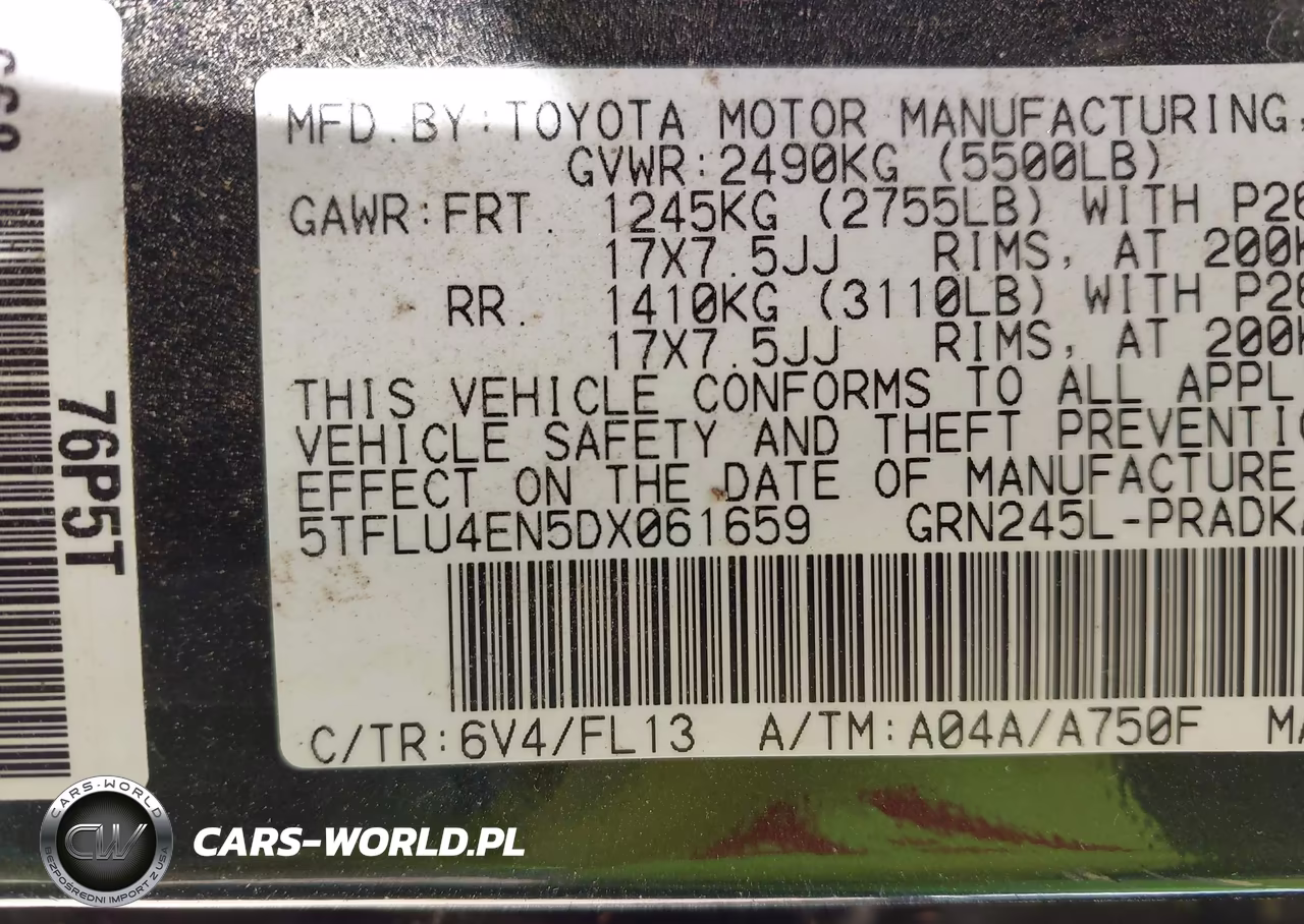 2013 Toyota Tacoma Base V6 VIN:5TFLU4EN5DX061659 - 9