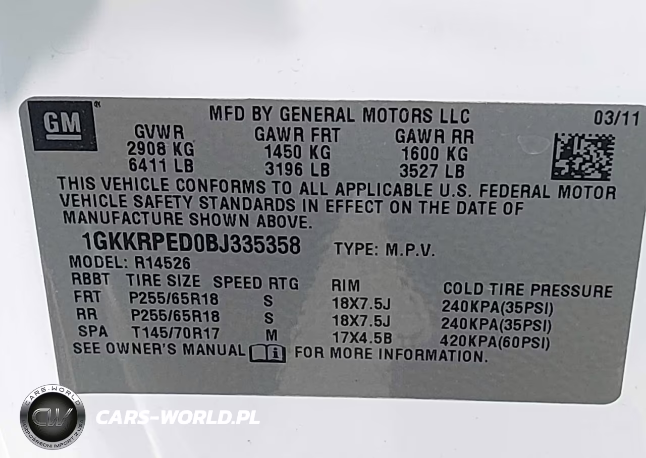2011 GMC Acadia Sle VIN:1GKKRPED0BJ335358 - 9