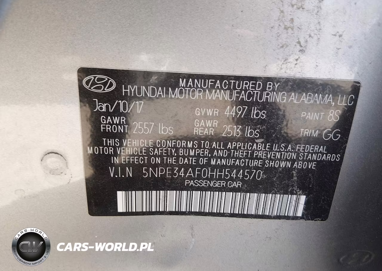 2017 Hyundai Sonata Limited VIN:5NPE34AF0HH544570 - 9
