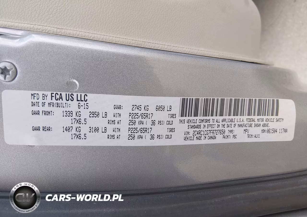 2015 Chrysler Town & Country Touring-L VIN:2C4RC1CG7FR727650 - 9