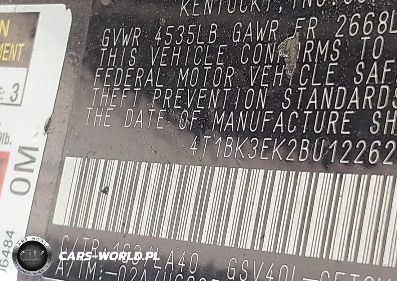 2011 Toyota Camry Xle V6 VIN:4T1BK3EK2BU122624 - 9