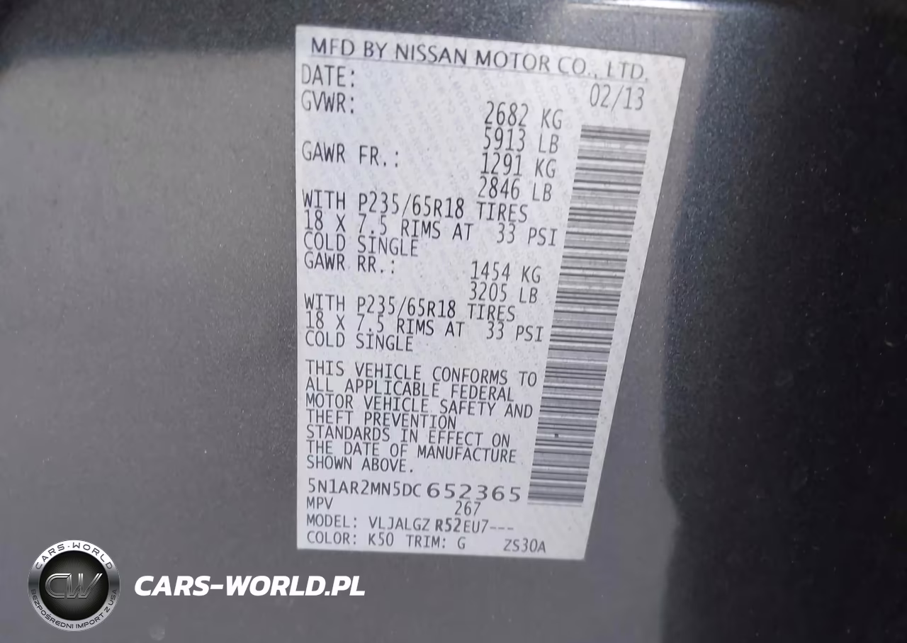 2013 Nissan Pathfinder Sl VIN:5N1AR2MN5DC652365 - 9