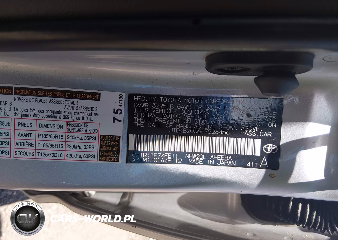 2006 Toyota Prius VIN:JTDKB20U667526456 - 9