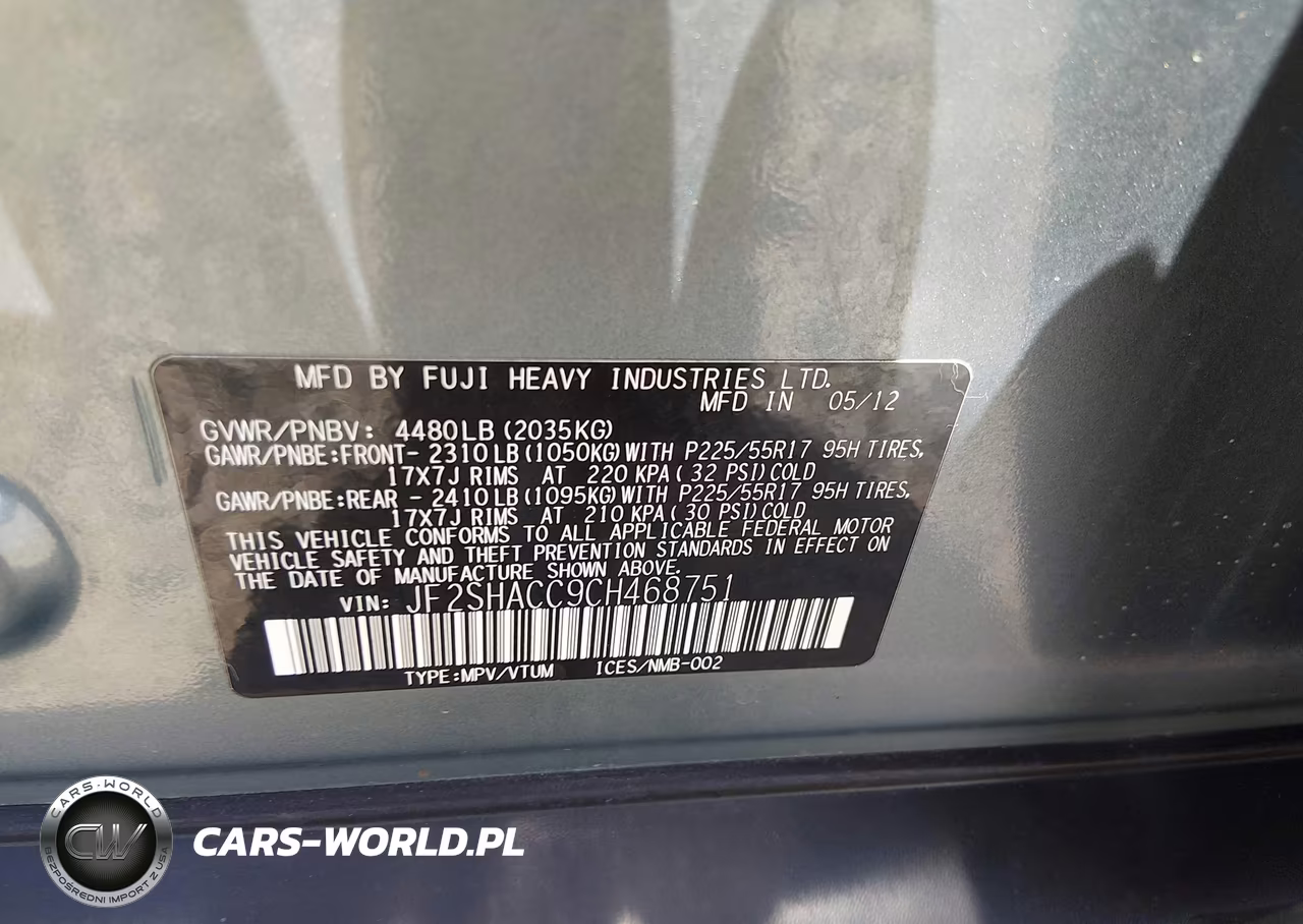 2012 Subaru Forester 2.5X Premium VIN:JF2SHACC9CH468751 - 9