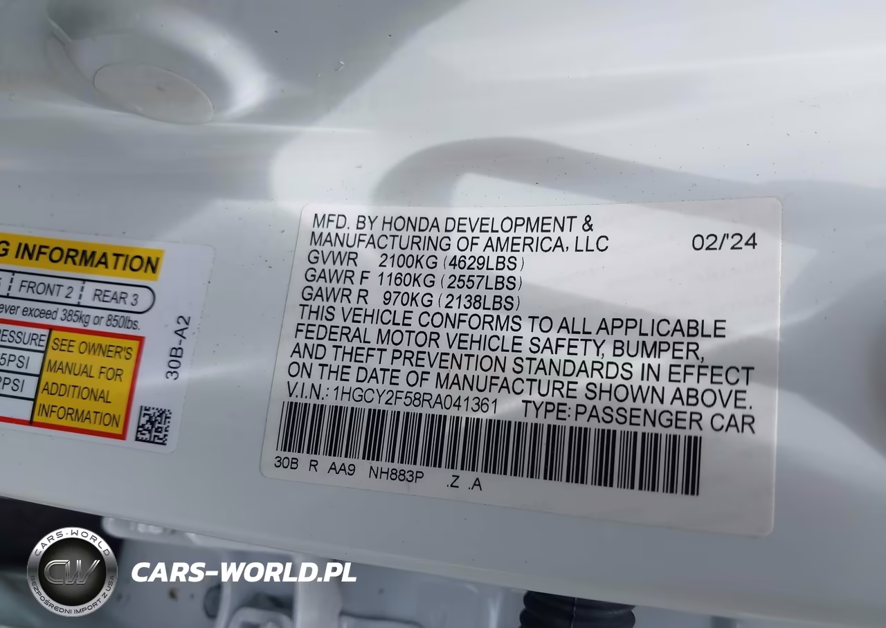 2024 Honda Accord Hybrid Sport VIN:1HGCY2F58RA041361 - 9