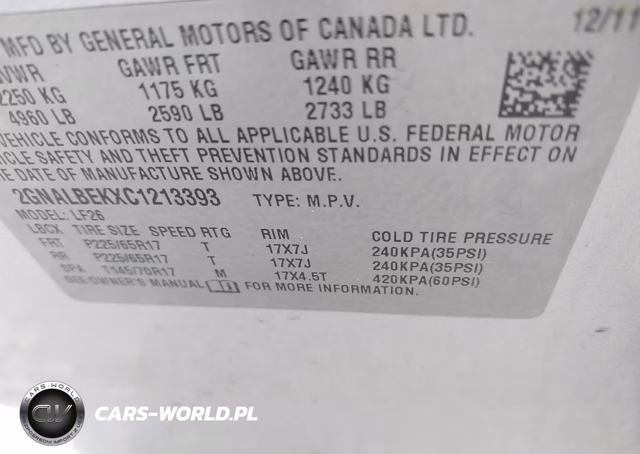 2012 Chevrolet Equinox Ls VIN:2GNALBEKXC1213393 - 9