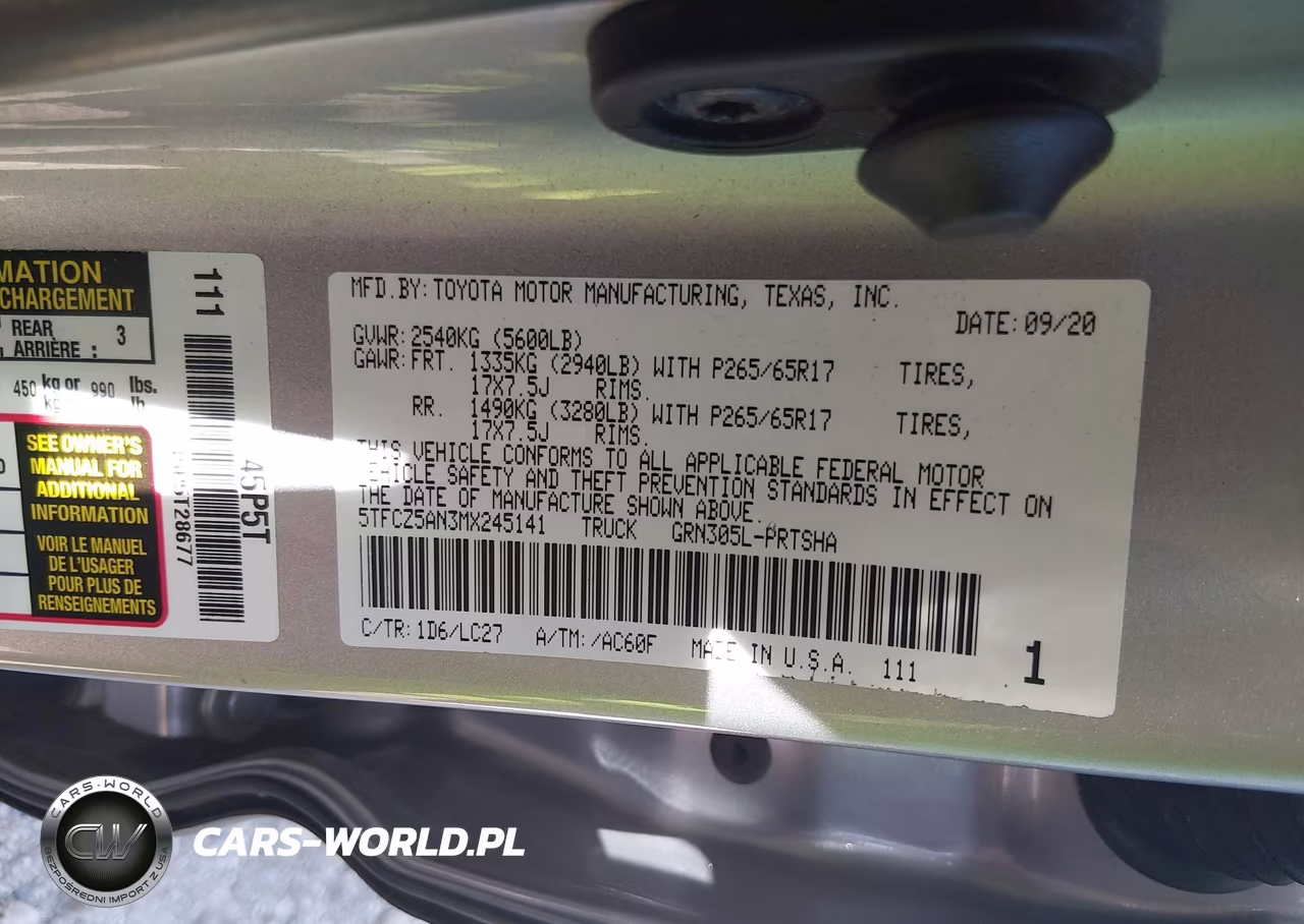 2021 Toyota Tacoma Trd Sport VIN:5TFCZ5AN3MX245141 - 9