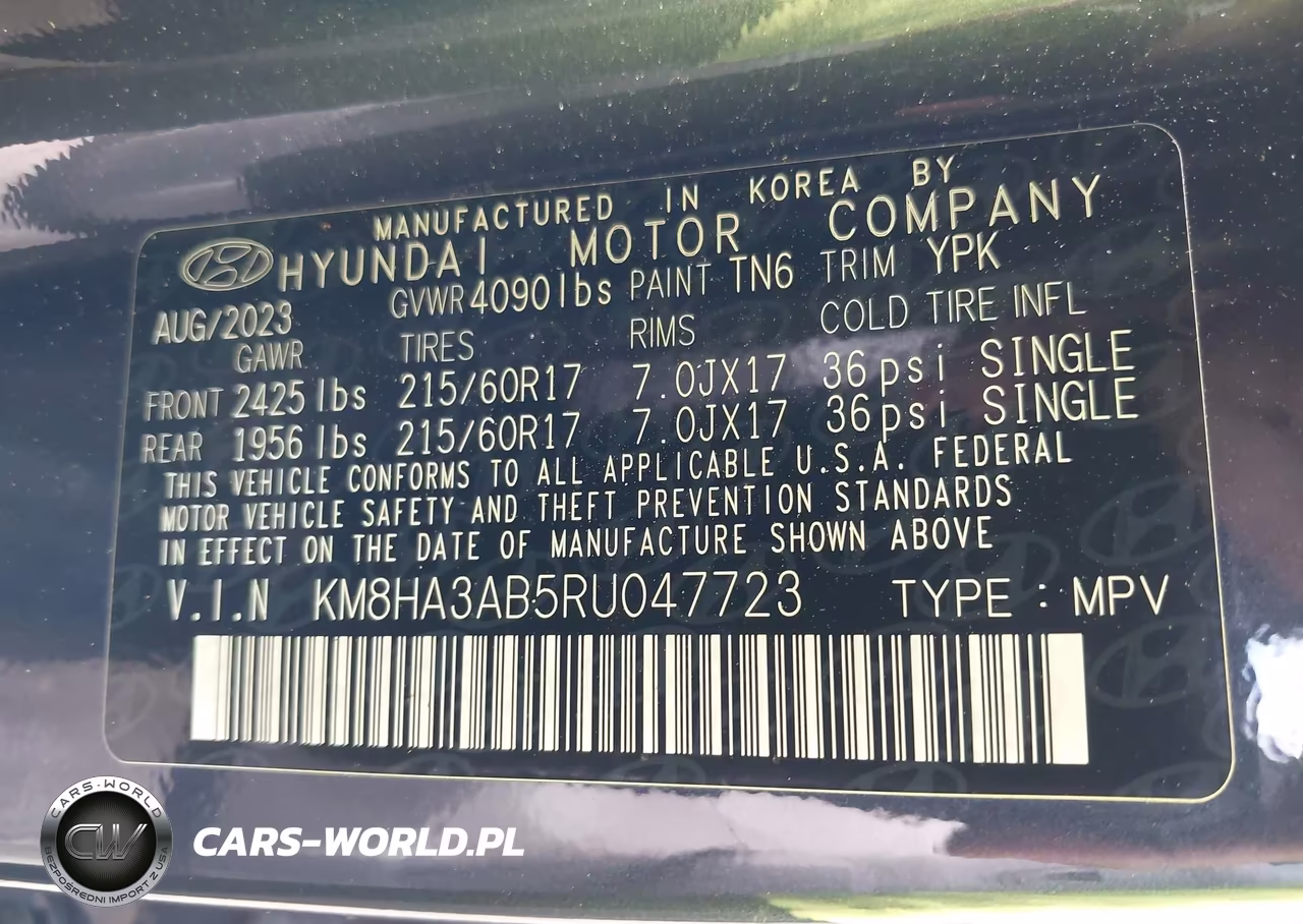 2024 Hyundai Kona Se VIN:KM8HA3AB5RU047723 - 9