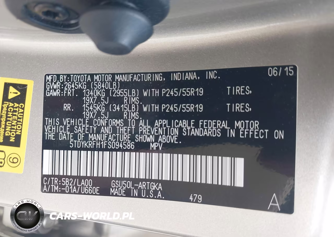 2015 Toyota Highlander Limited V6 VIN:5TDYKRFH1FS094586 - 9