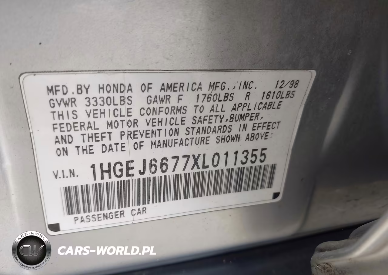 1999 Honda Civic Lx VIN:1HGEJ6677XL011355 - 9