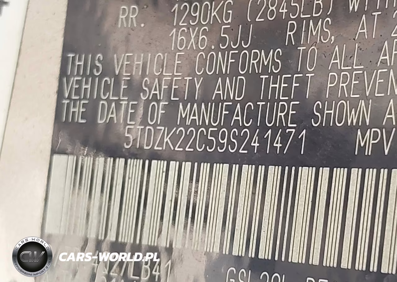 2009 Toyota Sienna Xle VIN:5TDZK22C59S241471 - 9