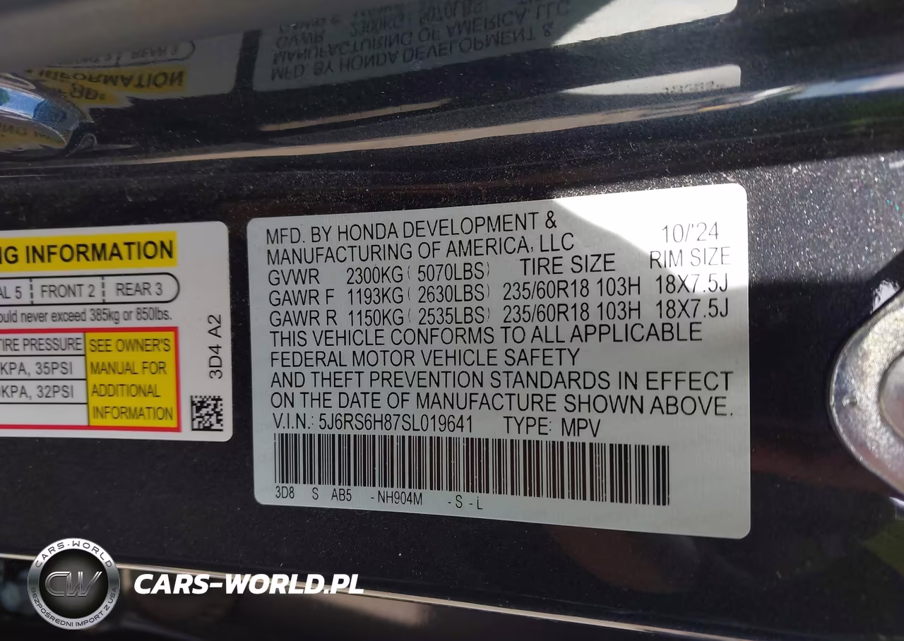 2025 Honda Cr-V Hybrid Sport-L VIN:5J6RS6H87SL019641 - 9