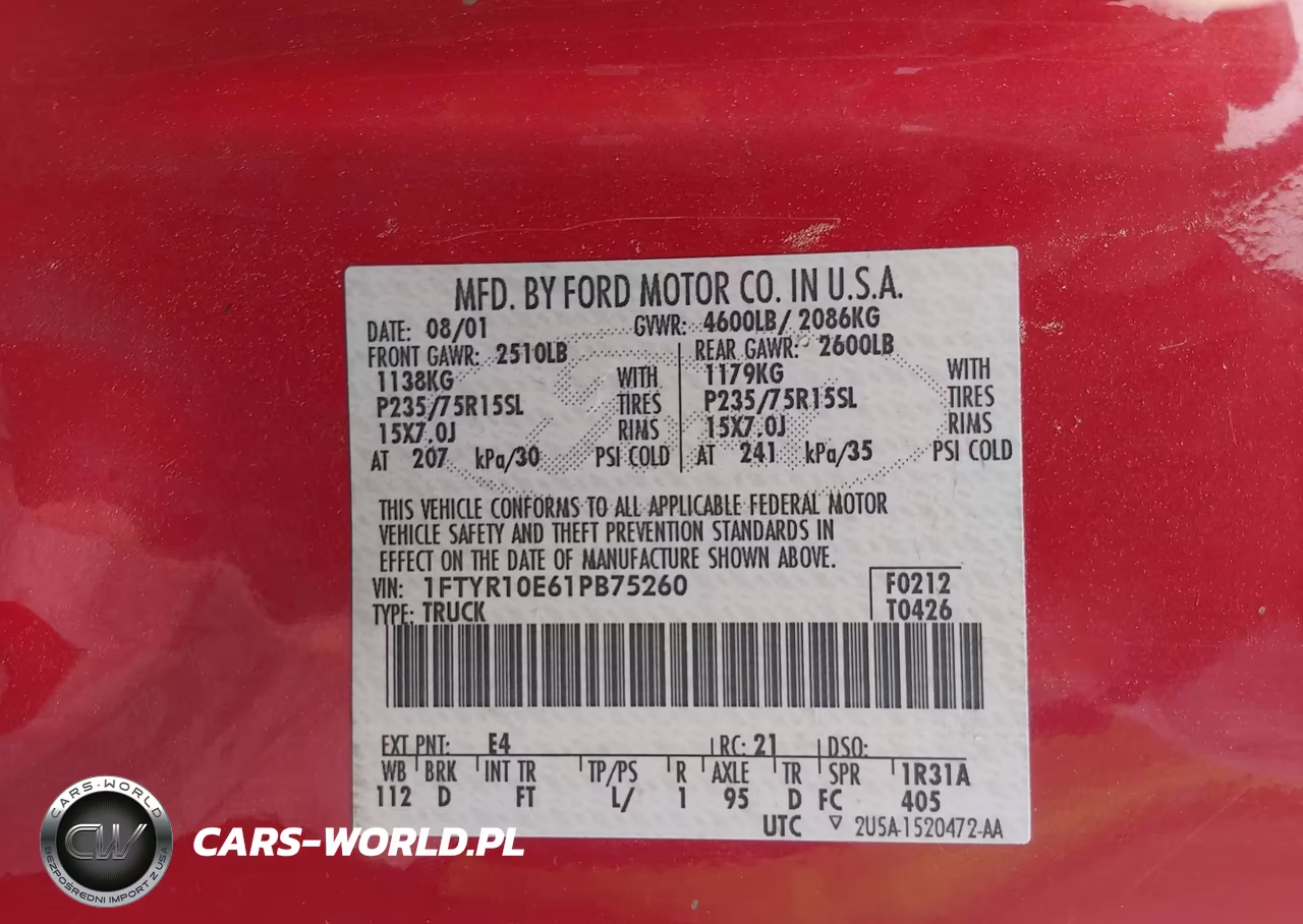 2001 Ford Ranger Edge VIN:1FTYR10E61PB75260 - 9