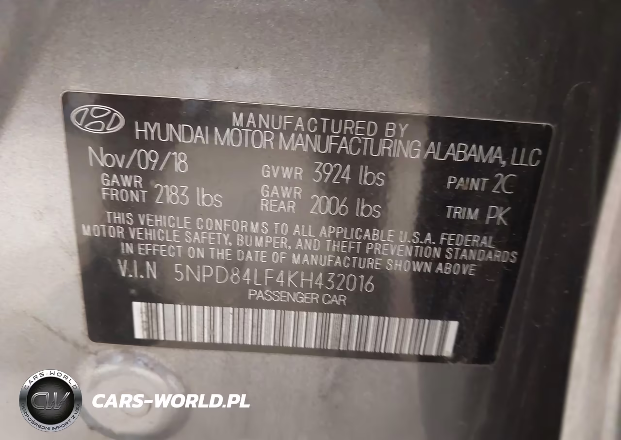 2019 Hyundai Elantra Sel VIN:5NPD84LF4KH432016 - 9