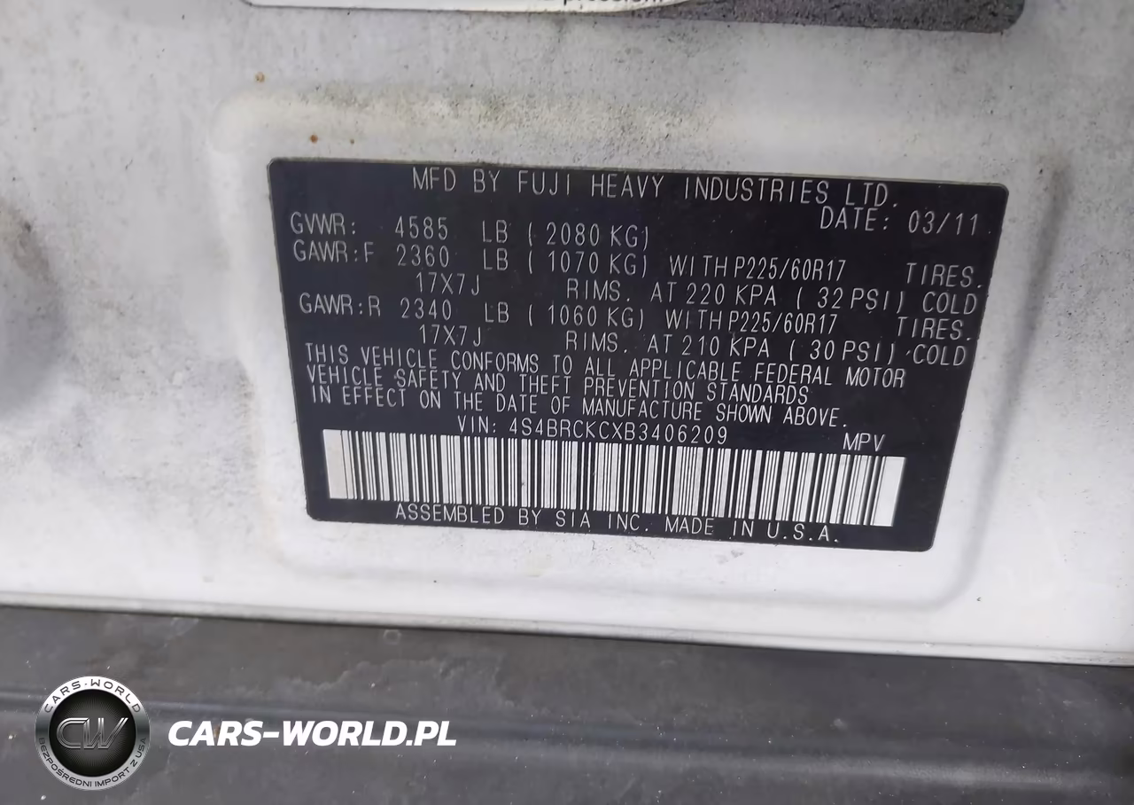 2013 Subaru Outback 2.5I Limited VIN:4S4BRCKCXD3406209 - 9
