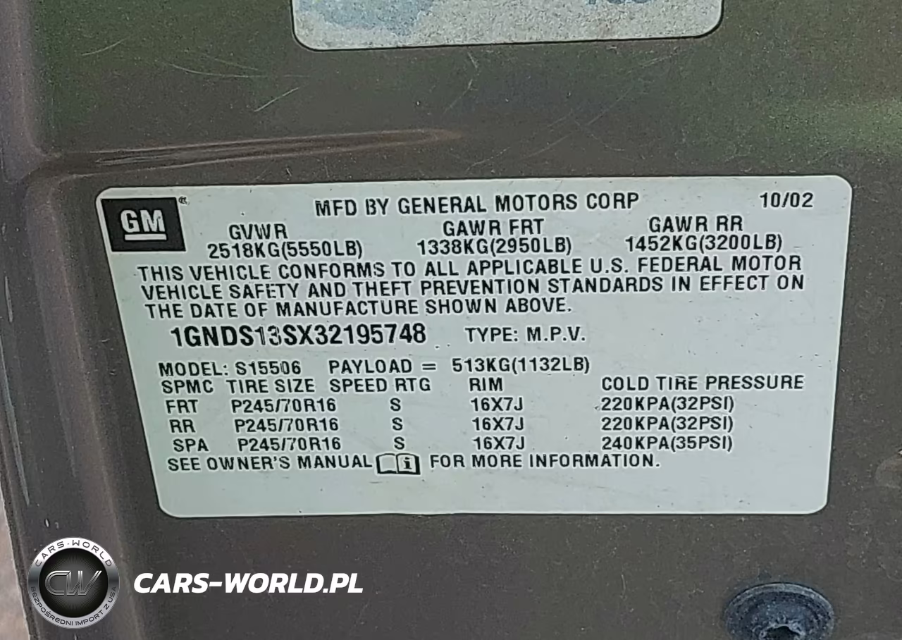 2003 Chevrolet Trailblazer Ls VIN:1GNDS13SX32195748 - 9