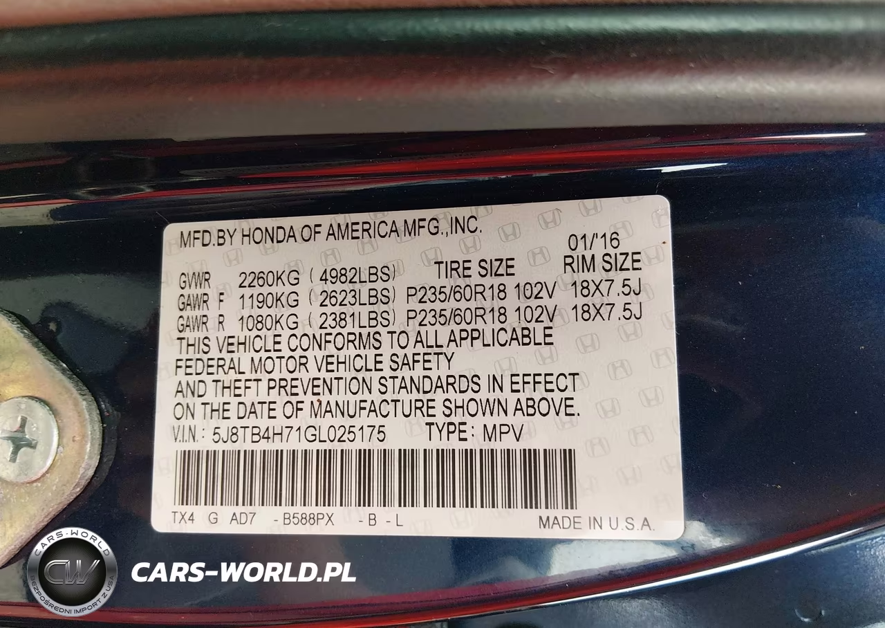 2016 Acura Rdx Advance Package VIN:5J8TB4H71GL025175 - 9