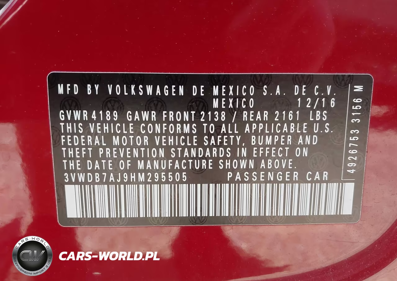 2017 Volkswagen Jetta 1.4T Se VIN:3VWDB7AJ9HM295505 - 9