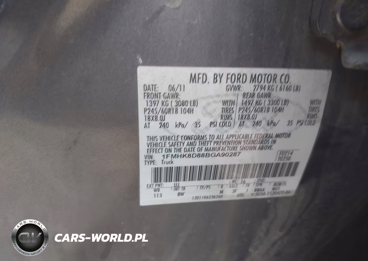 2011 Ford Explorer Xlt VIN:1FMHK8D88BGA90287 - 9