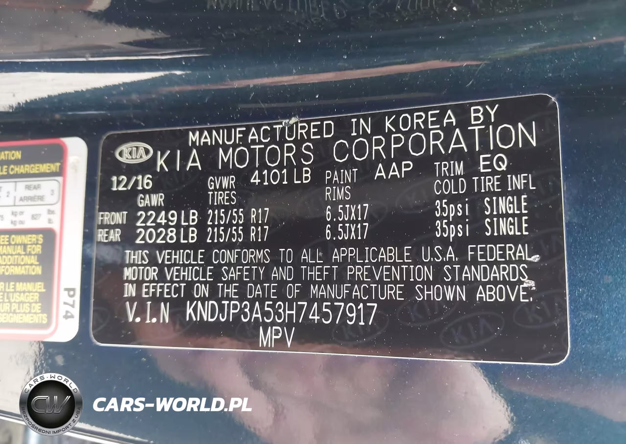 2017 Kia Soul + VIN:KNDJP3A53H7457917 - 9