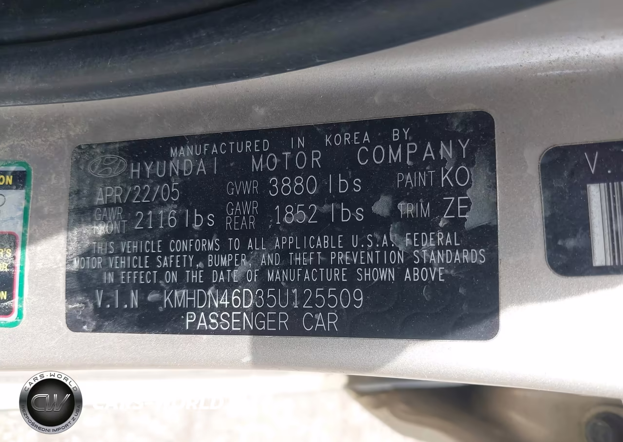 2005 Hyundai Elantra Gls-Gt VIN:KMHDN46D35U125509 - 9