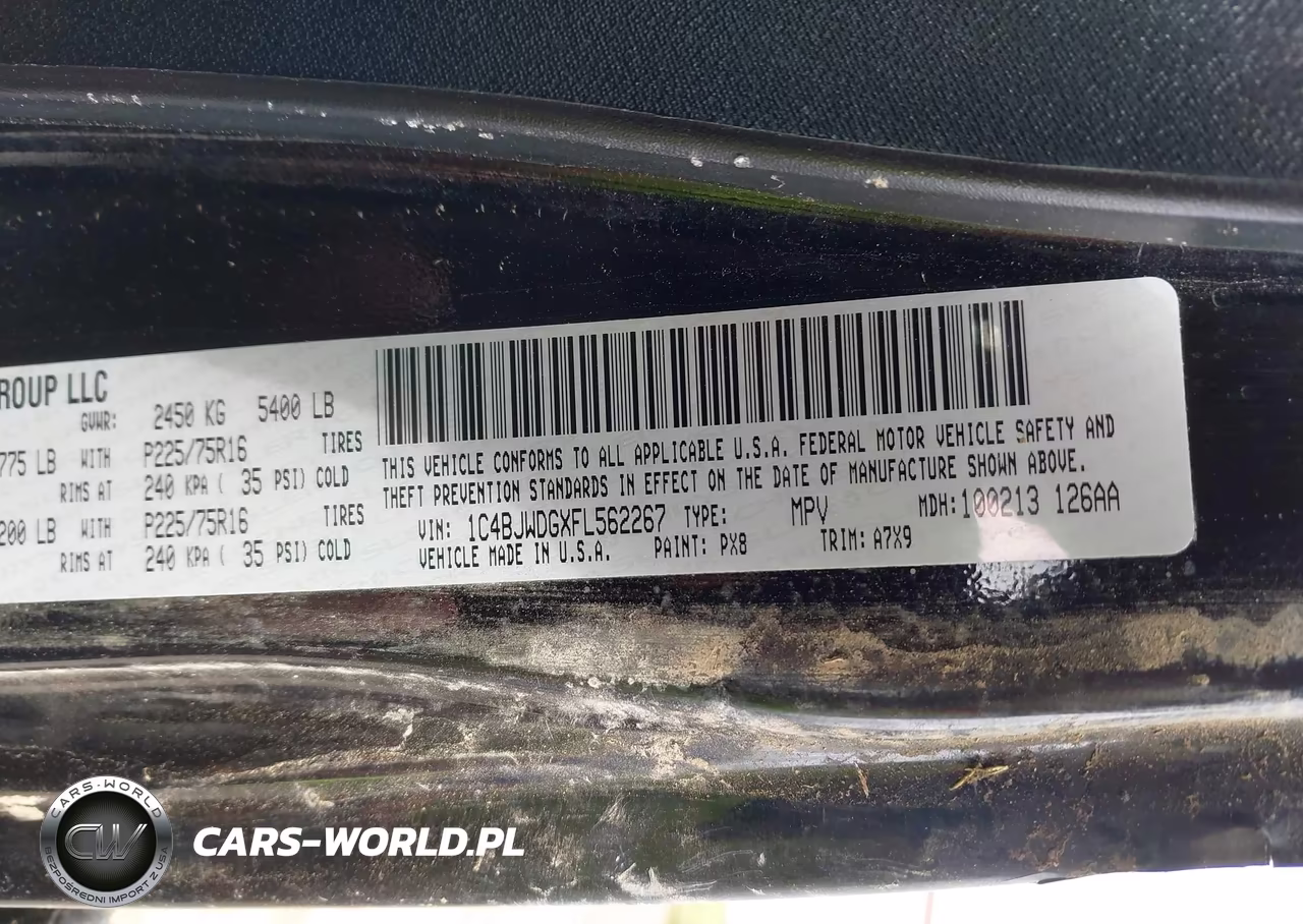 2015 Jeep Wrangler Unlimited Sport VIN:1C4BJWDGXFL562267 - 9
