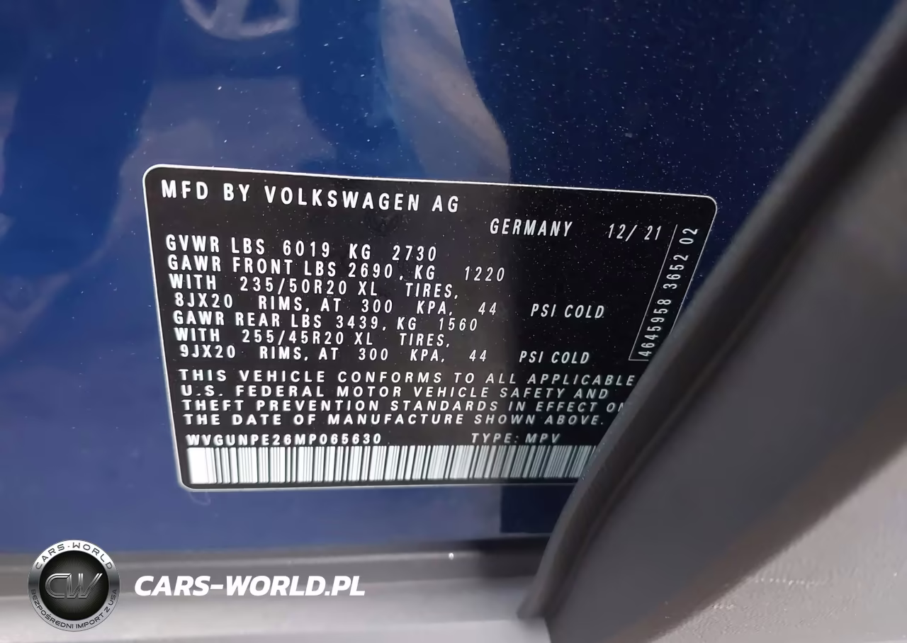 2021 Volkswagen Id.4 Awd Pro S VIN:WVGUNPE26MP065630 - 9