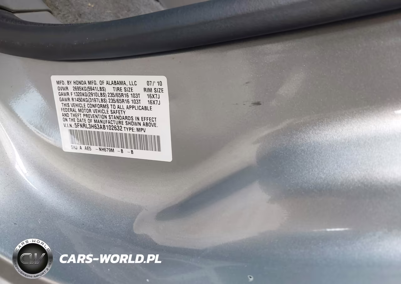 2010 Honda Odyssey Ex-L VIN:5FNRL3H63AB102632 - 9