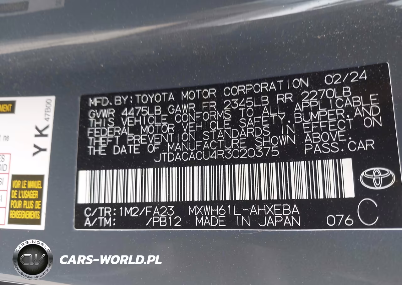 2024 Toyota Prius Prime Se VIN:JTDACACU4R3020375 - 9