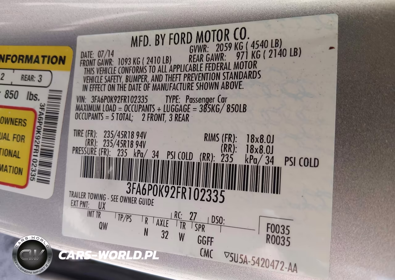 2015 Ford Fusion Titanium VIN:3FA6P0K92FR102335 - 9