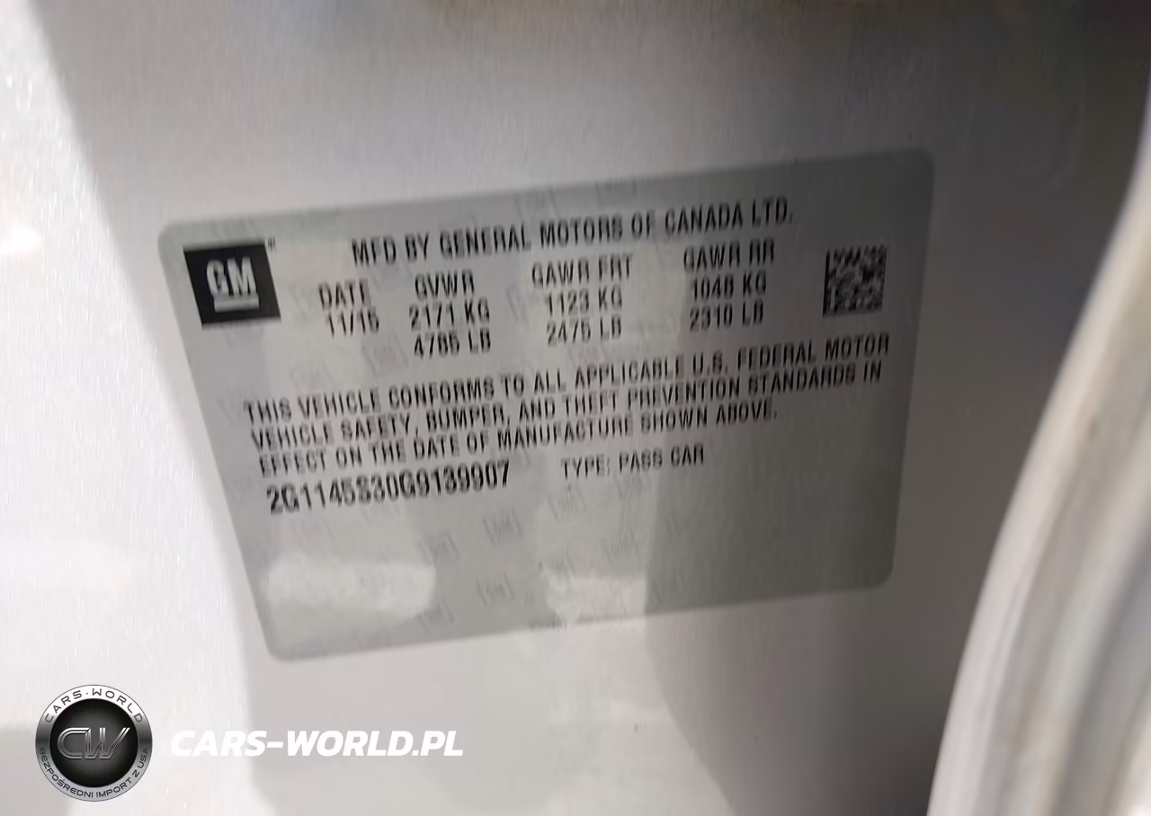 2016 Chevrolet Impala 2Lz VIN:2G1145S30G9139907 - 9