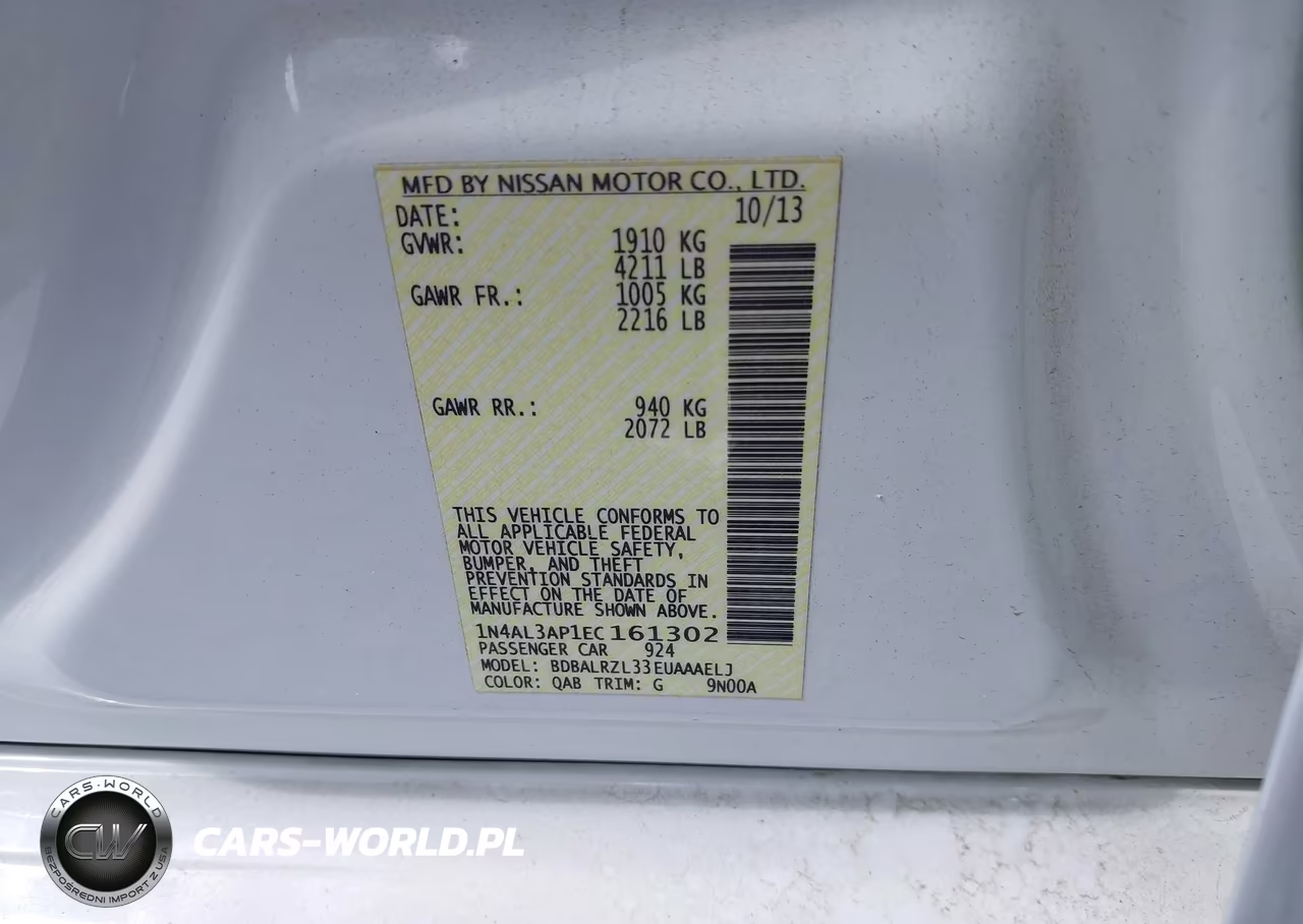 2014 Nissan Altima 2.5 S VIN:1N4AL3AP1EC161302 - 9