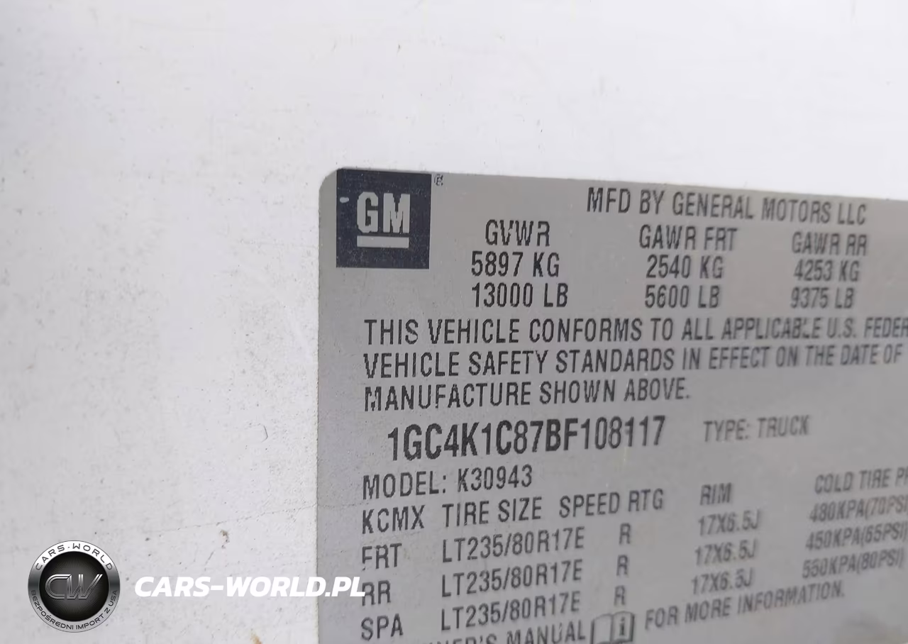 2011 Chevrolet Silverado 3500Hd Ltz VIN:1GC4K1C87BF108117 - 8