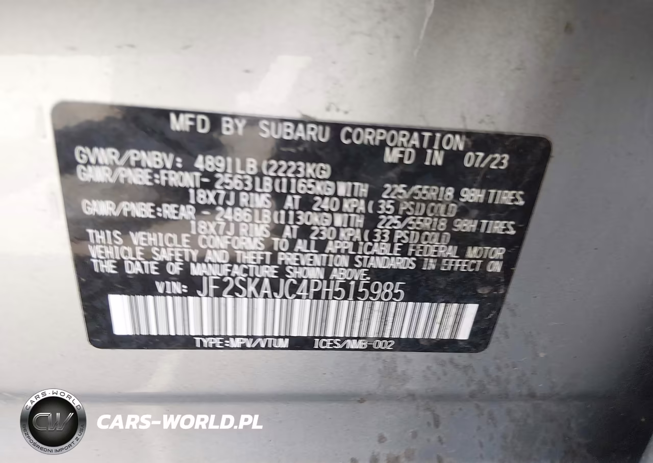 2023 Subaru Forester Sport VIN:JF2SKAJC4PH515985 - 9