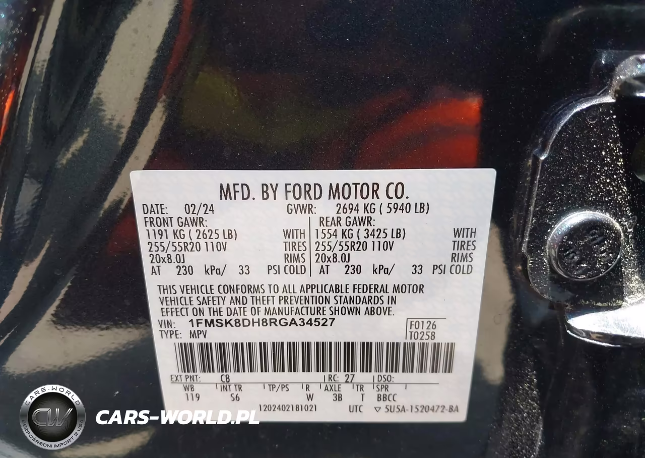 2024 Ford Explorer Xlt VIN:1FMSK8DH8RGA34527 - 9